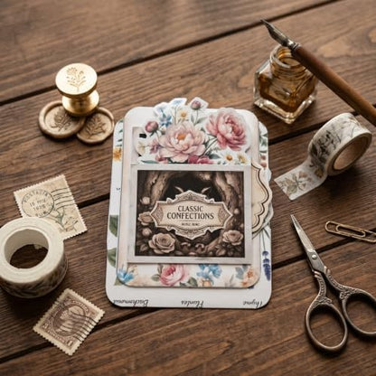 Countryside Whispers Junk Journal Folio Kit, Vintage Scrapbook DIY Handcraft Supplies, Creative Mini Folder & Booklet Making Set for Handmade Art Projects - Image 6