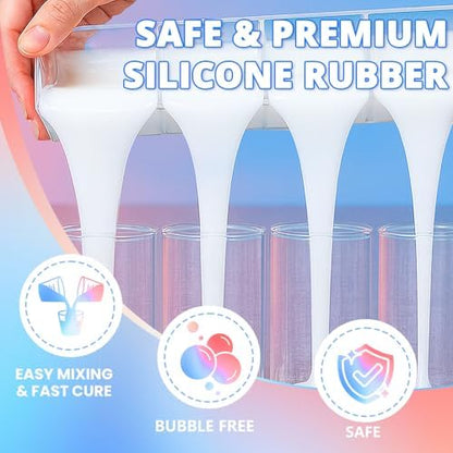 KHKD RESIN Silicone Mold Making Kit 1 Gallon, 10A Liquid Silicone - Image 4