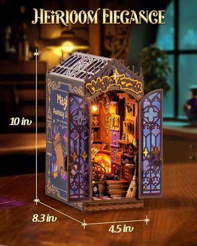Rolife Book Nook Kit Wizard House Snap-Fit 3D Wooden Puzzles for Adults - Image 5