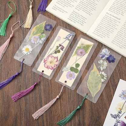 Fuyoooo 376 Pcs Pressed Flower Bookmark Kit,Purple,2 x 8 Inch - Image 6