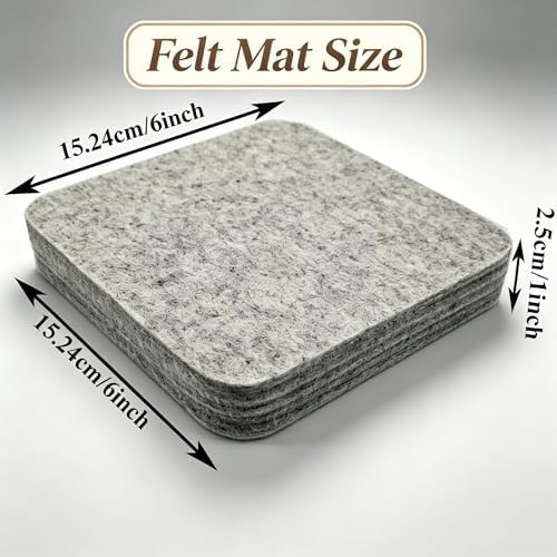 Wool Needle Felting Pad, Felting Mat, Wool Art Block Supplies, 6x6x1 inch - Image 2
