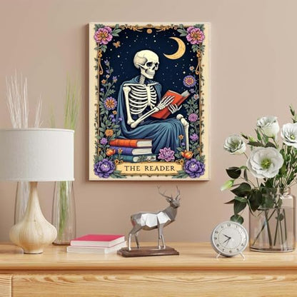 Skull Paint by Numbers Kit for Adults, Skeleton Adult Paint by Number Kits - Image 3