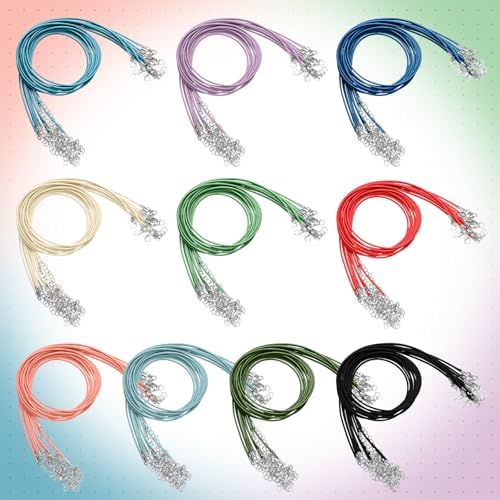 Tudomro 100 Waxed Leather Necklace Cord with Clasp,Morandi Color,24 Inch - Image 3