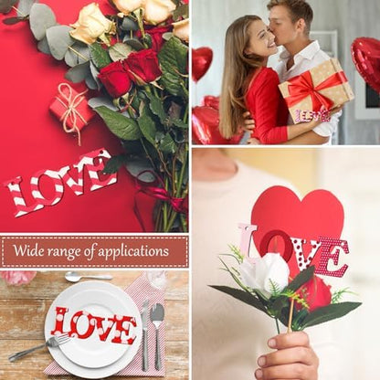 Wooden Love Letter Ornaments to Paint 7 Inch, Large Size Mothers Day Valentine's Day Wooden DIY Blank Unfinished Round Wood Discs Father's Day Ornament for Crafts Hanging Decorations(10PCS) - Image 4