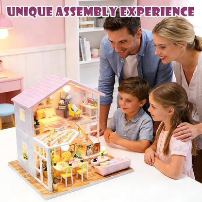 Book Nook Kit, 3D Wooden Puzzles DIY Miniature House Dollhouse - Image 7