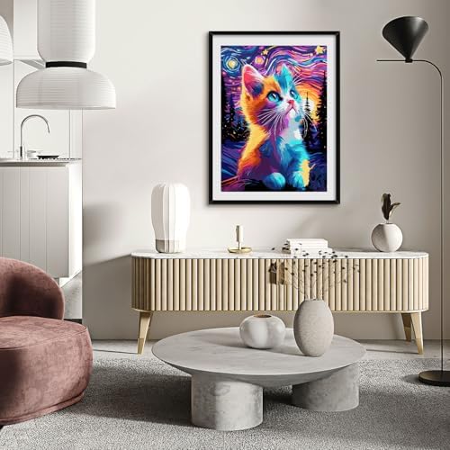 QUITEDEW Paint by Numbers Kit for Adults Cats,Wall Decoration16x20 lnch - Image 4
