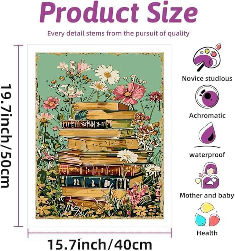 DYAIANGMU Book Paint by Numbers Kit for Adults Beginners 19.6X15.7inch - Image 2