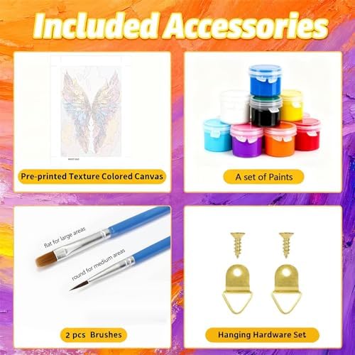 Gemozaic Framed Paint by Numbers Kit for Adults with Easel - Angel Wing - Image 3