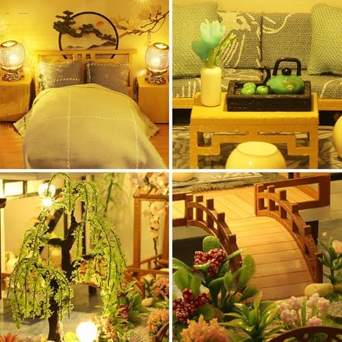 YSWOOD WORLD DIY Miniature House Kit for Adults, Mini House Kit with LED - Image 4