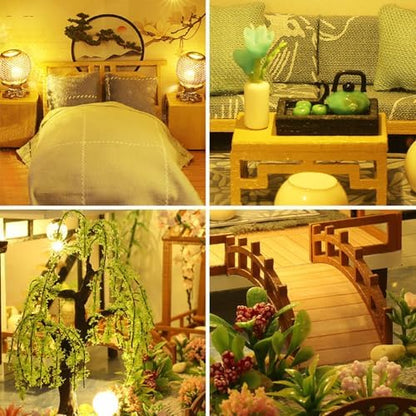 YSWOOD WORLD DIY Miniature House Kit for Adults, Mini House Kit with LED - Image 4
