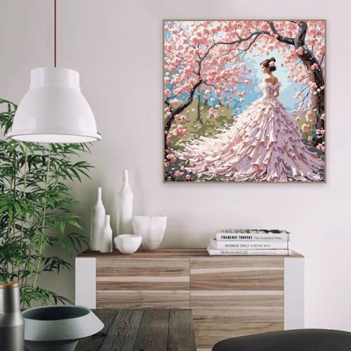 Paint by Numbers Kit for Adults Beginner, Cherry Blossom Beauty 16x20 In - Image 4