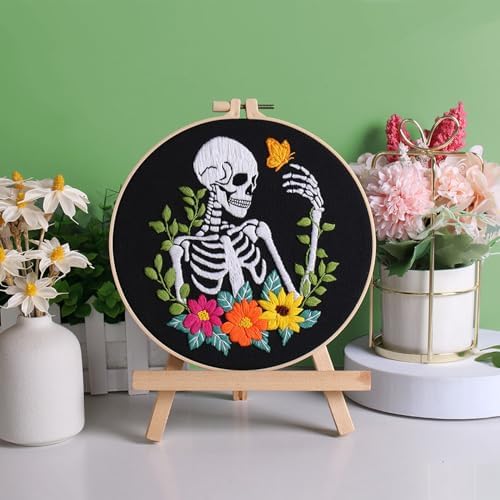Louise Maelys 3 Set Halloween Skull Embroidery Kit for Beginners - Image 5