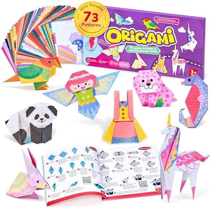 GAMENOTE Origami Kit for Kids Ages 8-12, 72 Fantasy Projects, 180 Sheets by Gamenote