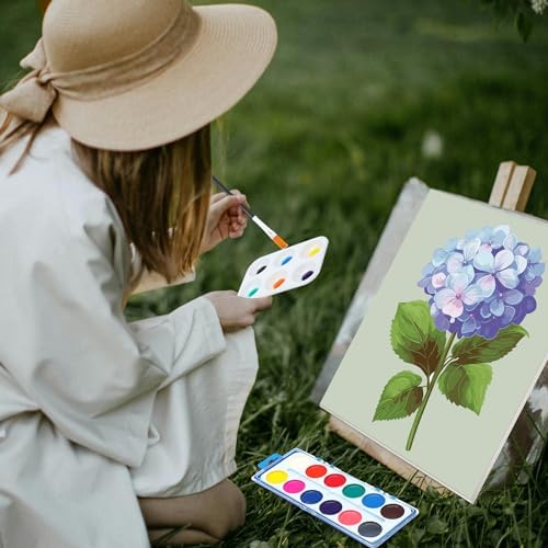 Ctosree 12 Sets Pre Drawn Canvas Kit for Painting,Simple Flower,8 x 10 in - Image 5