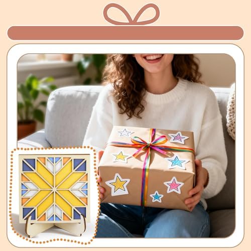 CollectHall Wooden Coasters Painting Kit with Wood Stand - Image 7