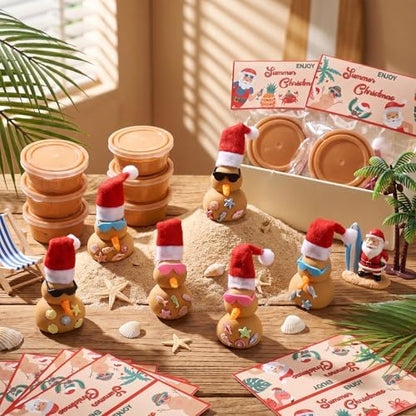 ForraFun 416 Pcs/24 Sets Summer Christmas Craft Kits DIY DIY Snowman Clay - Image 4