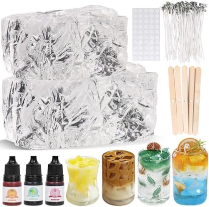 Blingfun 3.3LB Jelly Wax for Candle Making– Clear Gel Wax with High Transparency, Long Burning Time – DIY Scented Candles, Dried Flower, Ocean & Decorative Crafts by Blingfun