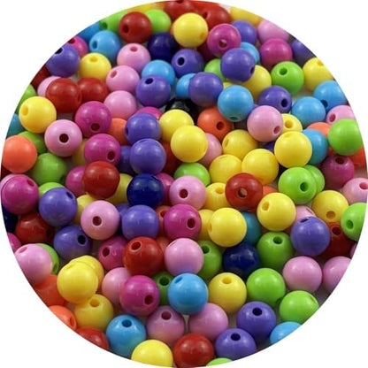 200pcs Acrylic Round Beads for Crafts 10mm Resin Candy Color Spacer Beads with Hole for Jewelry Making Sewing Crafts Decoration Necklaces Bracelets Earrings Supplies(Dark Mix Colors) by Unknown