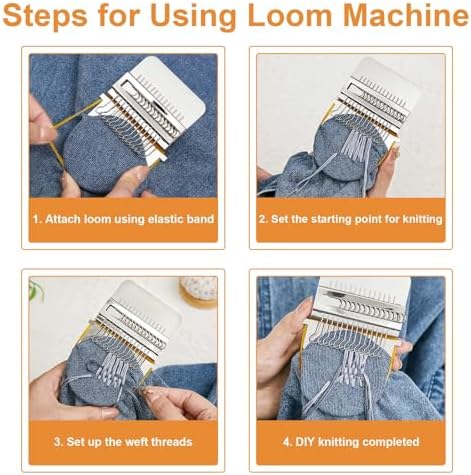 Jexine Speedweve Mini Darning Loom 14 Hooks Darning Mushroom for Socks Kit - Image 5