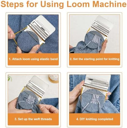 Jexine Speedweve Mini Darning Loom 14 Hooks Darning Mushroom for Socks Kit - Image 5