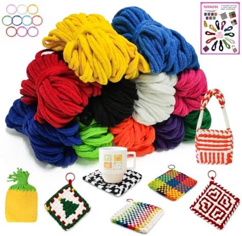 OYACH 7inch Cotton Potholder Weaving Loom Refill Loops, 440 Potholder Loops by OYACH