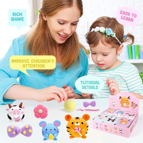 LOUFOR Air Dry Clay Kit -12 Animals Modeling Clay for Kids Arts and Crafts - Image 2