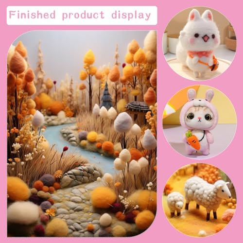 Complete Wool Felting Tools, Needle Felting Kit, Needle Felting Tools with 90Pcs Needle Felting Needles, 3Pcs Needle Bottles,2Pcs Needle Felting Pen,Needle Felting Tools for Beginner,Professional - Image 6
