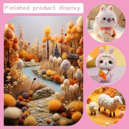 Complete Wool Felting Tools, Needle Felting Kit, Needle Felting Tools with 90Pcs Needle Felting Needles, 3Pcs Needle Bottles,2Pcs Needle Felting Pen,Needle Felting Tools for Beginner,Professional - Image 6