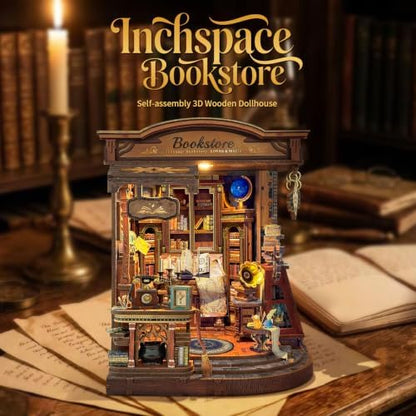 Book Nook Kit DIY Miniature House 3D Wooden Puzzle - Inchspace Bookstore - Image 7