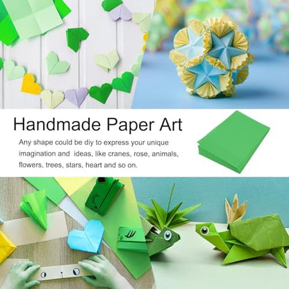 MECCANIXITY 100 Sheet Origami Paper Double Sided Dark Green 8.3 x 5.8 Inch Square Sheet for Art Craft Project, Beginners, Gifts Decor - Image 6
