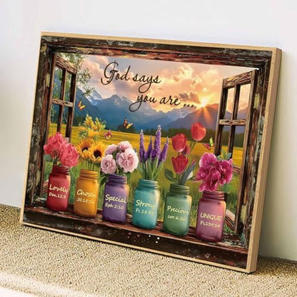 Scenery and Flowers Paint by Numbers Kit for Adults Canvas, Frameworkless - Image 2
