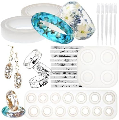 FUNSHOWCASE Bracelet and Ring Resin Jewelry Molds Larger Sizes Set 19 Kits by FUNSHOWCASE