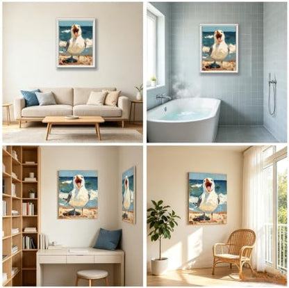 BYGFHLYW Funny Seagull Beach Ocean Paint by Numbers Kit for Adults Canvas - Image 4