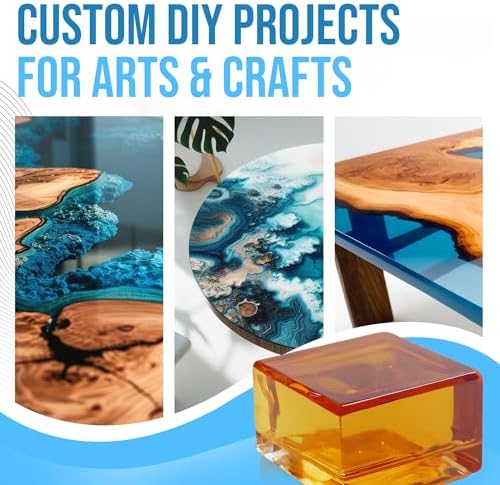 Epoxy Resin 16 oz Kit | 1:1 Crystal Clear Resin and Hardener for Super Gloss Coating | For Bars, Tabletop, Art, Jewelry, Casting Molds | Safe for Use on Wood, Metal, Stone, Plastic, Marine Sealer - Image 3