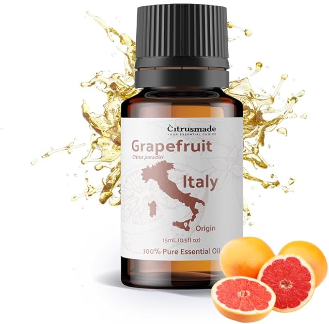 Nature Packaged Grapefruit Essential Oil - Direct from Citrusmade in Sicily - Natural Aceite de Pomelo for Skin and Energy - Aromatherapy | 100% Pure Therapeutic Grade (15ml)