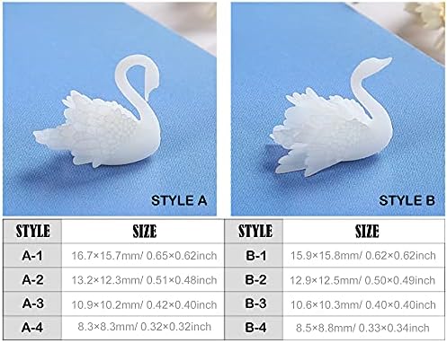 Woohome 14 PCS 3D Jewelry Making Supplies Resin Mould Filler, Mini Swan Mushroom Resin Casting Moulds Fillers, 3D Resin Filler Art Craft Supplies Epoxy Moulds for Art Resin Crafts DIY - Image 4