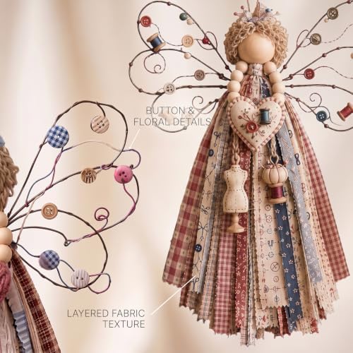 Fabric Angel Wall Hanging Kit, DIY Macrame Craft for Adults Beginners - Image 6