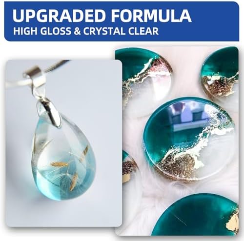 1 Gallon Crystal Clear Epoxy Resin Kit,1:1 Volume Ratio, High Gloss Finish, UV Resistant, Fast Cure, Ideal for Art, Jewelry, Crafting, Tumblers & More - Includes Resin & Hardener - Image 2