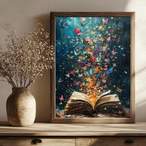 Butterflies Book Paint by Number Framed with Wooden Easel 12x16inch - Image 4