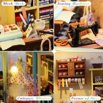 DIY Miniature House Kit, Book Nook Kit with LED Light, 3D Wooden Puzzle Bookshelf Decor Building Kit, Birthday Gifts for Family & Friends - Image 2