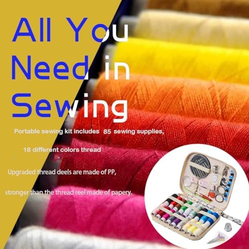 Daisy Sewing Kit Printing Sewing Kit,Professional Sewing Supplies for Adults, Zipper Sewing Needles Set, 87 PCS Travel Sewing Accessory for Emergency, Home - Image 5