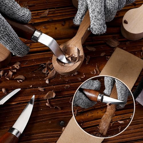 Gisafai 15 Pcs Spoon Carving Kit, Wood Whittling Kit, Spoon Blank and Knife - Image 4