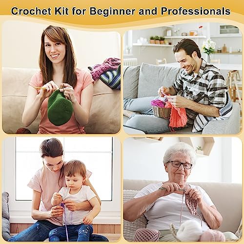 Aeelike Crochet Kit for Beginners Adults, Complete Crochet Set, Grey - Image 5