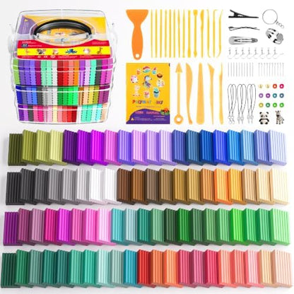 Artpar 82 Colors Polymer Clay Kit, Oven Bake Clay for Kids,19 Carving Tools by ARTPARencourageKidsexplorationartandcrafts