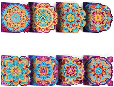 pigpigboss Mandala Diamond Painting Greeting Card Kit, 8 Packs by pigpigboss