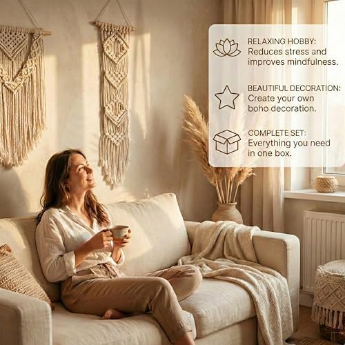 MIGO Creates Macrame Kits for Adults Beginners with 126 Macrame Supplies and 7 Projects E-Book: DIY Macrame Kit with 165 Yards Macrame Cord and Craft Supplies & Materials to Start Macrame! - Image 6