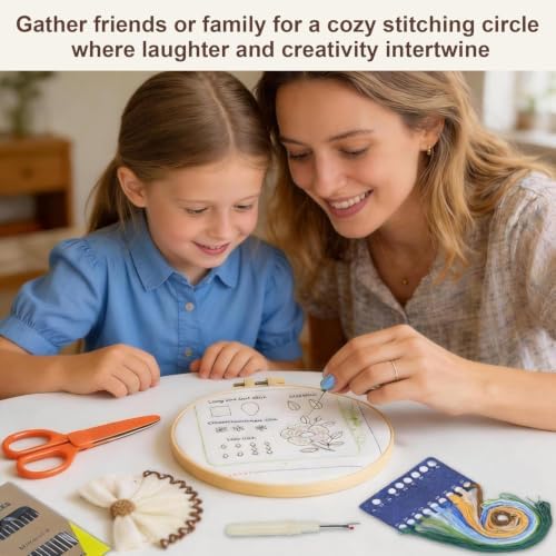 Embroidery Stitch Book Kit for Beginners & Adults ,33 Essential Stitches - Image 2