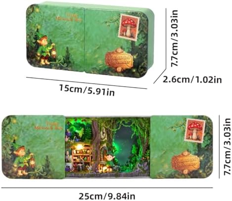 CUTEROOM DIY Miniature Dollhouse Kit in Metal Tin, Enchanted Encounter - Image 2