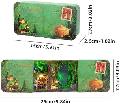 CUTEROOM DIY Miniature Dollhouse Kit in Metal Tin, Enchanted Encounter - Image 2