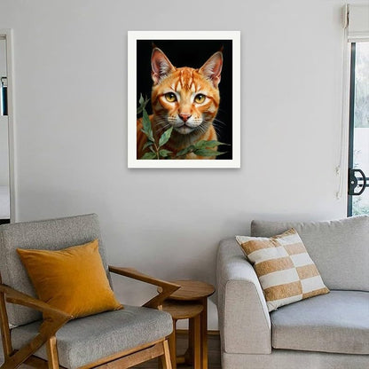 TAOPAOLAB Ginger Cat Paint by Numbers Kit for Adults - DIY Curious Tabby Portrait Painting on Canvas 16x20In, Acrylic Paint Set, Suitable for Beginners, Pet Art for Home Decoration or Gifts - Image 4